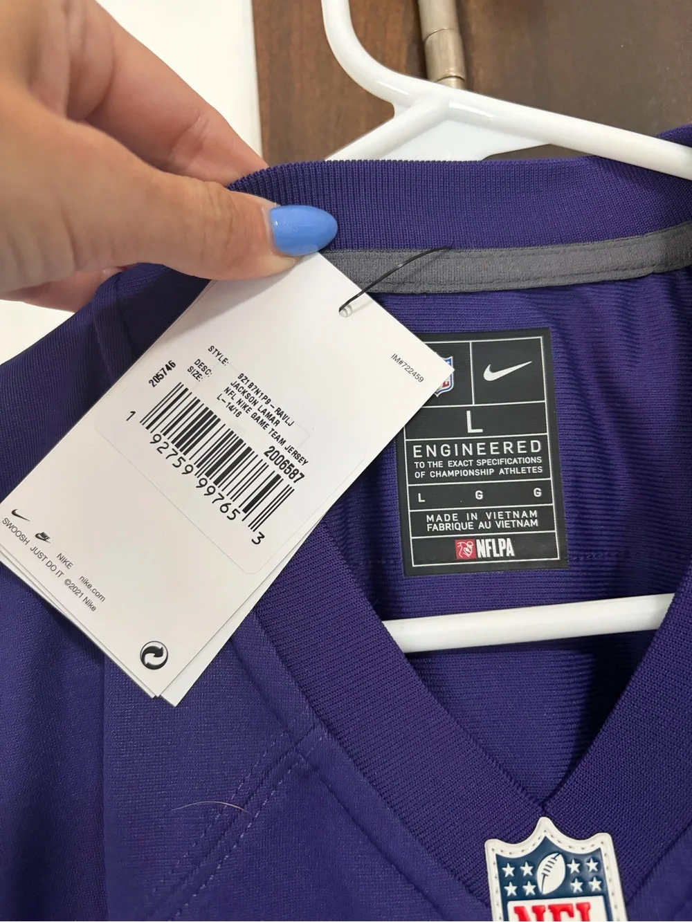 Nike Purple Baltimore Ravens #8 Football Jersey
